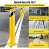 image:imageVEVOR Safety Bollard 36 Inch Height Bollard Post 55 Inch Diameter Steel Pipe Safety Bollard Post Yellow Steel Bollard Steel Safety Bollard with 8 Anchor Bolts Perfect for TrafficSensitive Area42Hx55D