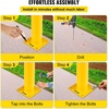 image:imageVEVOR Safety Bollard 36 Inch Height Bollard Post 55 Inch Diameter Steel Pipe Safety Bollard Post Yellow Steel Bollard Steel Safety Bollard with 8 Anchor Bolts Perfect for TrafficSensitive Area42Hx55D