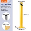 image:imageVEVOR Safety Bollard 48 Inch Height Bollard Post 45 Inch Diameter Steel Pipe Safety Bollard Post Yellow Steel Bollard Steel Safety Bollard with 8 Anchor Bolts Perfect for TrafficSensitive Area36Hx45D