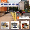 image:imageVEVOR Safety Bollard 48 Inch Height Bollard Post 45 Inch Diameter Steel Pipe Safety Bollard Post Yellow Steel Bollard Steel Safety Bollard with 8 Anchor Bolts Perfect for TrafficSensitive Area42Hx45D