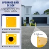 image:imageVEVOR Safety Bollard 48 Inch Height Bollard Post 45 Inch Diameter Steel Pipe Safety Bollard Post Yellow Steel Bollard Steel Safety Bollard with 8 Anchor Bolts Perfect for TrafficSensitive Area36Hx45D