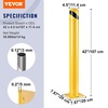 image:imageVEVOR Safety Bollard 48 Inch Height Bollard Post 45 Inch Diameter Steel Pipe Safety Bollard Post Yellow Steel Bollard Steel Safety Bollard with 8 Anchor Bolts Perfect for TrafficSensitive Area42Hx45D