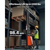 image:imageVEVOR Semi Electric Pallet Stacker 3300 lbs Capacity 9842 Lifting Height Pallet Lift Stacker Forklift with Straddle Legs amp Forks 866311 Inches Adjustable Fork Width Orange amp Black