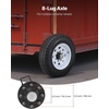image:imageVEVOR Shipping Container Wheels 6Lug Wheels Kit Heavy Duty Shipping Container Axle with Ratchet Tie DownMoves 20 ft  40 ft Secure Transport for Dock Warehouse Construction Site Black8Lug
