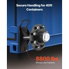 image:imageVEVOR Shipping Container Wheels 6Lug Wheels Kit Heavy Duty Shipping Container Axle with Ratchet Tie DownMoves 20 ft  40 ft Secure Transport for Dock Warehouse Construction Site Black8Lug