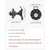 image:imageVEVOR Shipping Container Wheels 6Lug Wheels Kit Heavy Duty Shipping Container Axle with Ratchet Tie DownMoves 20 ft  40 ft Secure Transport for Dock Warehouse Construction Site Black8Lug