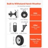 image:imageVEVOR Shipping Container Wheels 8Lug Wheels Kit Heavy Duty Shipping Container Accessories with Ratchet Tie DownMoves 20 ft  40 ft Secure Transport for Dock Warehouse Construction Site Black