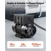 image:imageVEVOR Single Phase to 3Phase Rotary Converter 75HP 21A 208240V InputOutput Rotary Phase Converter  Expandable to Higher Horsepower for HeavyLoad EquipmentBlack10HP28A