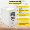 image:imageVEVOR Single Phase to 3Phase Rotary Converter 75HP 21A 208240V InputOutput Rotary Phase Converter  Expandable to Higher Horsepower for HeavyLoad EquipmentWhite4HP14A