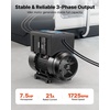 image:imageVEVOR Single Phase to 3Phase Rotary Converter 75HP 21A 208240V InputOutput Rotary Phase Converter  Expandable to Higher Horsepower for HeavyLoad EquipmentBlack75HP21A