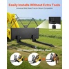 image:imageVEVOR Skid Steer Pallet Forks 2600 lbs Rated Capacity Pallet Fork Frame Attachment with 48inch Pallet Forks Blades 178 inch Ball Hitch Receiver Quick Tach Connection for Skid Steers Tractors