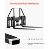 image:imageVEVOR Skid Steer Pallet Forks 45 Pallet Fork Frame with 48 Fork Blades 2inch Hitch Receiver amp Spear Sleeves Rated 4000 LB Fit for Skid Steers Tractors42 Forks