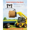 image:imageVEVOR Skid Steer Pallet Forks 45 Pallet Fork Frame with 48 Fork Blades 2inch Hitch Receiver amp Spear Sleeves Rated 4000 LB Fit for Skid Steers Tractors42 Forks
