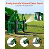 image:imageVEVOR Skid Steer Pallet Forks 50 Pallet Fork Frame with 42 Fork Blades 2inch Hitch Receiver amp Spear Sleeves Rated 4000 LB Fit for JD Tractors42 Forks