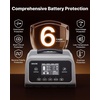 image:imageVEVOR Smart Battery Charger 16A 6V 12V 24V 36V 48V 60V 72V Lithium LiFePO4 LeadAcid GelAGM Car Battery Charger with LCD Display Trickle Charging Maintainer Desulfator for Car Boat Motorcycle