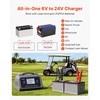 image:imageVEVOR Smart Battery Charger 30A 6V 12V 24V LiFePO4 LeadAcid GelAGM Lithium Car Battery Charger with LCD Display Trickle Charging Maintainer Desulfator for Car Boat Motorcycle Lawn Mowers