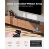 image:imageVEVOR Sound Bar for Smart TV 21 Channel 35Inch Compact Soundbar TV Speakers with Builtin Subwoofer for Projector Bluetooth AUX Connection Easy Setup 120W Surround Sound System for Home Audio32IN Detachable