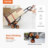image:imageVEVOR Stair Climbing Cart 440 lbs Capacity Stair Climber Hand Truck and Dolly HeavyDuty Folding Trolley Cart with Dual Handle 6 Wheels amp 2 Elastic Ropes for Home Office Shopping Moving Warehouse