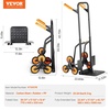 image:imageVEVOR Stair Climbing Cart 440 lbs Capacity Stair Climber Hand Truck and Dolly HeavyDuty Folding Trolley Cart with Dual Handle 6 Wheels amp 2 Elastic Ropes for Home Office Shopping Moving Warehouse