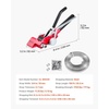 image:imageVEVOR Steel Banding Strapping Kit Heavy Duty Banding Sealer Tool with 200 ft Binding Straps 200 Metal Clasps Manual Pallet Packaging Strapping Kit for Warehouse Transportation Industrial BundlingSteel 34x100 3PC Set