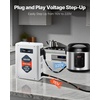 image:imageVEVOR Step Up Voltage Converter 2000VA Heavy Duty Voltage Power Converter 110V to 220V Power Transformer with 2 EU Outlets USB Output LCD Display Temperature Protection for 220V AppliancesOrange