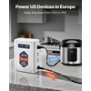 image:imageVEVOR Step Up Voltage Converter 2000VA Heavy Duty Voltage Power Converter 110V to 220V Power Transformer with 2 EU Outlets USB Output LCD Display Temperature Protection for 220V AppliancesBlack