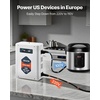 image:imageVEVOR Step Up Voltage Converter 2000VA Heavy Duty Voltage Power Converter 110V to 220V Power Transformer with 2 EU Outlets USB Output LCD Display Temperature Protection for 220V AppliancesWhite