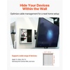 image:imageVEVOR Structured Media Enclosure 17Inch Recessed inWall Media Box with Cover WallMount Cable Management Box Kit Structured Wiring MultiMedia Cabinet ColdRolled Steel for TV Home TheaterWhiteEnclosure  Cover