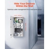 image:imageVEVOR Structured Media Enclosure 17Inch Recessed inWall Media Box with Cover WallMount Cable Management Box Kit Structured Wiring MultiMedia Cabinet ColdRolled Steel for TV Home TheaterWhiteEnclosure  Vented Door