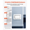 image:imageVEVOR Structured Media Enclosure 17Inch Recessed inWall Media Box with Cover WallMount Cable Management Box Kit Structured Wiring MultiMedia Cabinet ColdRolled Steel for TV Home TheaterWhiteEnclosure  Cover