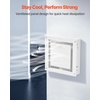 image:imageVEVOR Structured Media Enclosure 17Inch Recessed inWall Media Box with Cover WallMount Cable Management Box Kit Structured Wiring MultiMedia Cabinet ColdRolled Steel for TV Home TheaterWhiteEnclosure  Cover