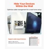 image:imageVEVOR Structured Media Enclosure 17Inch Recessed inWall Media Box with Cover WallMount Cable Management Box Kit Structured Wiring MultiMedia Cabinet ColdRolled Steel for TV Home TheaterWhiteEnclosure  Cover