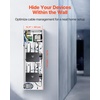 image:imageVEVOR Structured Media Enclosure 17Inch Recessed inWall Media Box with Cover WallMount Cable Management Box Kit Structured Wiring MultiMedia Cabinet ColdRolled Steel for TV Home TheaterWhiteEnclosure  Cover