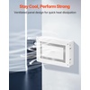 image:imageVEVOR Structured Media Enclosure 17Inch Recessed inWall Media Box with Cover WallMount Cable Management Box Kit Structured Wiring MultiMedia Cabinet ColdRolled Steel for TV Home TheaterWhiteEnclosure  Cover