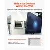 image:imageVEVOR Structured Media Enclosure 17Inch Recessed inWall Media Box with Cover WallMount Cable Management Box Kit Structured Wiring MultiMedia Cabinet ColdRolled Steel for TV Home TheaterWhiteEnclosure  Cover