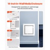 image:imageVEVOR Structured Media Enclosure 17Inch Recessed inWall Media Box with Cover WallMount Cable Management Box Kit Structured Wiring MultiMedia Cabinet ColdRolled Steel for TV Home TheaterWhiteEnclosure  Cover