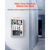 image:imageVEVOR Structured Media Enclosure 17Inch Recessed inWall Media Box with Cover WallMount Cable Management Box Kit Structured Wiring MultiMedia Cabinet ColdRolled Steel for TV Home TheaterWhiteEnclosure  Cover