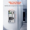 image:imageVEVOR Structured Media Enclosure 17Inch Recessed inWall Media Box with Cover WallMount Cable Management Box Kit Structured Wiring MultiMedia Cabinet ColdRolled Steel for TV Home TheaterWhiteEnclosure  Cover