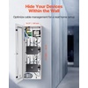 image:imageVEVOR Structured Media Enclosure 17Inch Recessed inWall Media Box with Cover WallMount Cable Management Box Kit Structured Wiring MultiMedia Cabinet ColdRolled Steel for TV Home TheaterWhiteEnclosure  Vented Door