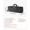 image:imageVEVOR Studio Equipment Trolley Case 3937 x 1496 x 1260 in  100 x 38 x 32 cm Rolling Camera Bag Carrying Bag with Wheels Straps Padded Compartment Handle for Light Stands Tripods Telescopesblack body with orange