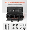 image:imageVEVOR Studio Equipment Trolley Case 3937 x 1496 x 1260 in  100 x 38 x 32 cm Rolling Camera Bag Carrying Bag with Wheels Straps Padded Compartment Handle for Light Stands Tripods Telescopesblack body with orange