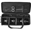 image:imageVEVOR Studio Equipment Trolley Case 3937 x 1496 x 1260 in  100 x 38 x 32 cm Rolling Camera Bag Carrying Bag with Wheels Straps Padded Compartment Handle for Light Stands Tripods Telescopesblack body with orange