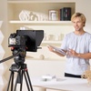 image:imageVEVOR Teleprompter 8 Desktop Prompter with Adjustable Spectroscope Remote Control for YouTube Twitch Zoom Supports DSLRWebcamSmartphone for Video RecordingLive StreamingMirror Size 10 Inch