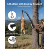 image:imageVEVOR Tree Mounted Deer Hoist 353 lbs Load Capacity Hunting Game Hoist Winch Lift with Ratchet Strap Heavy Duty Deer Hanger for Skinning Cleaning Hanging Feed and Field Dressing Black353 lbs