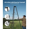image:imageVEVOR Tree Mounted Deer Hoist 353 lbs Load Capacity Hunting Game Hoist Winch Lift with Ratchet Strap Heavy Duty Deer Hanger for Skinning Cleaning Hanging Feed and Field Dressing Black500 lbs