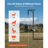 image:imageVEVOR Tripod Deer Hoist Hunting Game Hoist Winch Lift with Gambrel amp Manual Winch Hunting Game Skinning and Cleaning Accessory for Cleaning Skinning and Moving BlackBlack