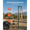 image:imageVEVOR Tripod Deer Hoist Hunting Game Hoist Winch Lift with Gambrel amp Manual Winch Hunting Game Skinning and Cleaning Accessory for Cleaning Skinning and Moving BlackBlack