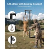 image:imageVEVOR Tripod Deer Hoist Hunting Game Hoist Winch Lift with Gambrel amp Manual Winch Hunting Game Skinning and Cleaning Accessory for Cleaning Skinning and Moving BlackBlack