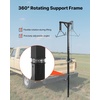 image:imageVEVOR Tripod Deer Hoist Hunting Game Hoist Winch Lift with Gambrel amp Manual Winch Hunting Game Skinning and Cleaning Accessory for Cleaning Skinning and Moving BlackBlack