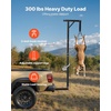 image:imageVEVOR Tripod Deer Hoist Hunting Game Hoist Winch Lift with Gambrel amp Manual Winch Hunting Game Skinning and Cleaning Accessory for Cleaning Skinning and Moving BlackBlack